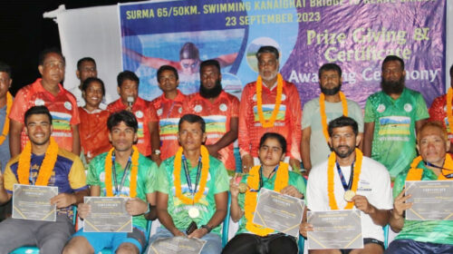 সিলেটে প্রথম ৬৫ কিলোমিটার সাঁতার প্রতিযোগিতা
