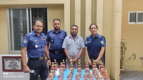 গোলাপগঞ্জে ৩৪ বোতল মদসহ গ্রেপ্তার-১