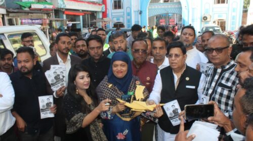 ড. এ কে আব্দুল মোমেনের নির্বাচনী প্রচারণা  শুরু