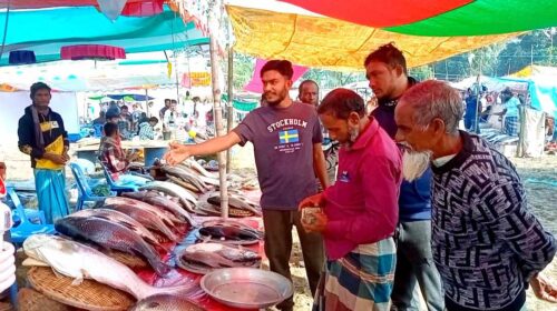 জমে উঠেছে শেরপুরের ঐতিহ্যবাহী মাছের মেলা