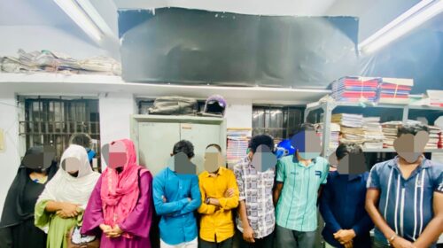 সিলেটে অসামাজিক কার্যকলাপের অভিযোগে ৯ নারী-পুরুষ আটক