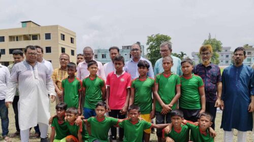 মাধবপুরে বঙ্গবন্ধু গোল্ডকাপ ও বঙ্গমাতা বেগম ফজিলাতুন্নেছা মুজিব গোল্ডকাপ ফুটবল টুর্নামেন্টের উদ্বোধন 