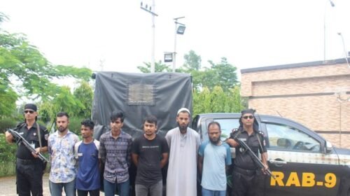 সিলেটে বিপুল পরিমাণ মোবাইল সহ ৬ জন গ্রেপ্তার