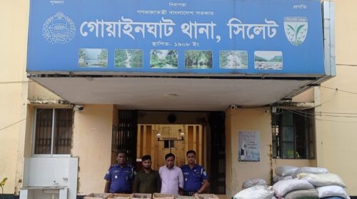 সিলেটে বিপুল পরিমাণ ভারতীয় পণ্য ও মাদক সহ ৯ জন আটক