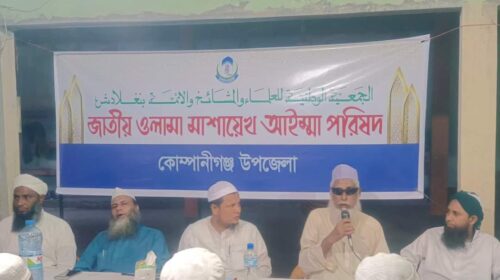 কোম্পানীগঞ্জে জাতীয় ওলামা মাশায়েখ আইম্মা নতুন পরিষদ গঠন
