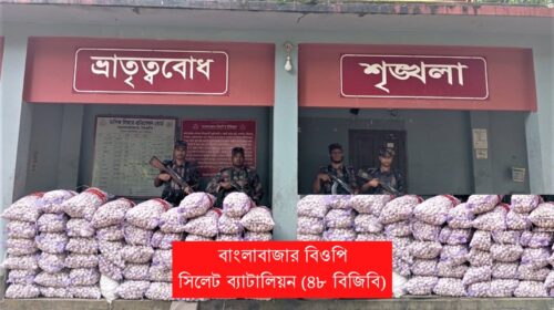 সিলেটে প্রায় ৮৪ লক্ষ টাকার চোরাচালানী মালামাল আটক