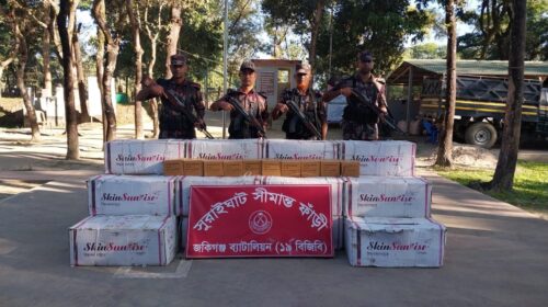 সিলেটে ১ কোটি ৪১ লাখ টাকার চোরাই পণ্য আটক