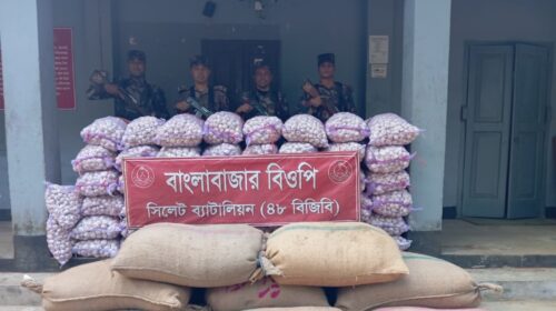 সিলেটে ১ কোটি ৩৫ লাখ টাকার চোরাচালানী মালামাল আটক