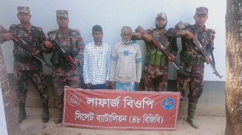 জৈন্তাপুরে প্রশাসনের অভিযানে ১ ট্রাক বালু জব্দ, আটক-৬, জরিমানা আদায়
