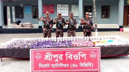 সিলেটে বিপুল পরিমাণ চোরাচালানী মালামাল আটক