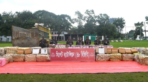সিলেটে সাড়ে ৩ কোটি টাকার চোরাচালানী মালামাল আটক
